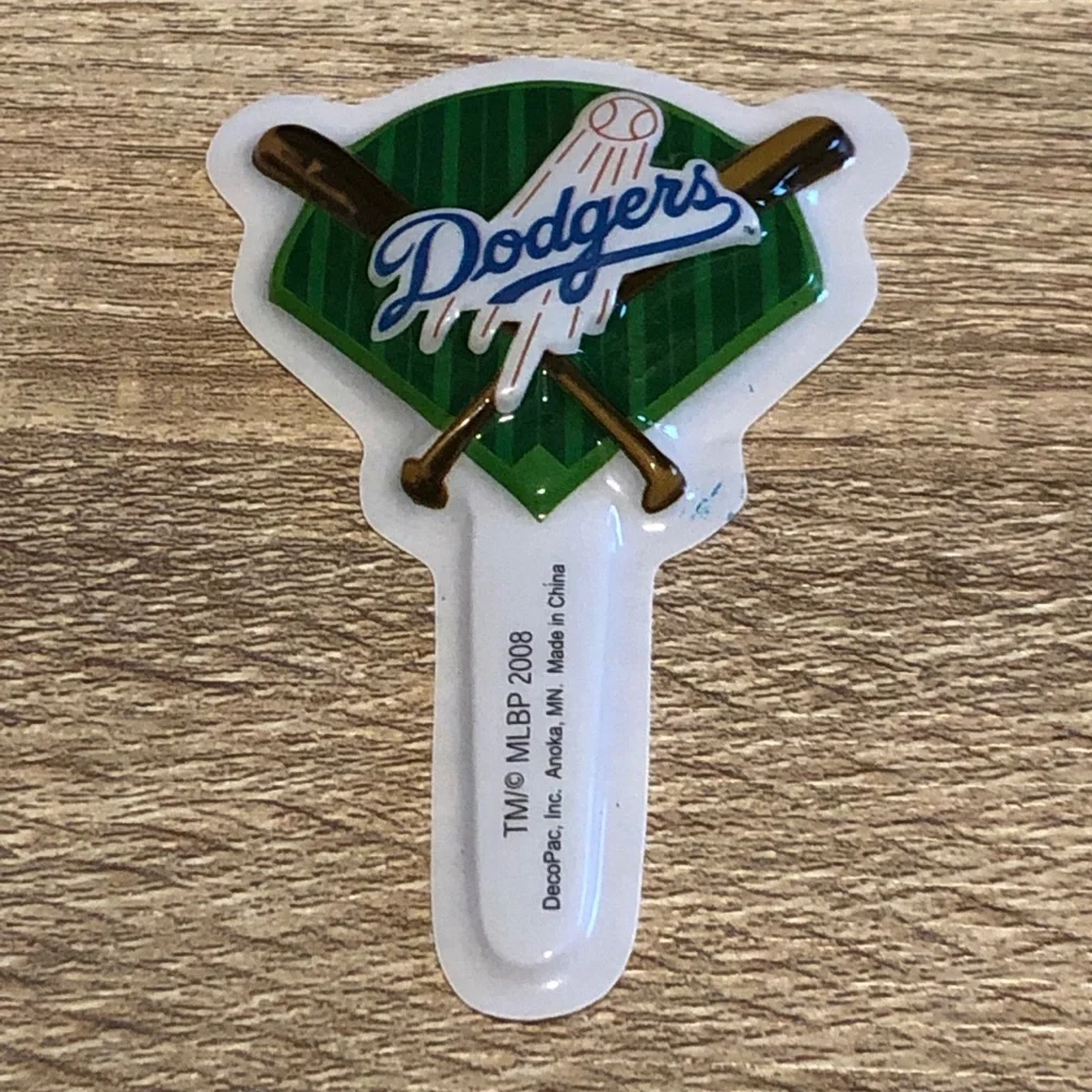 Dodgers Cupcake Picks Cake Toppers